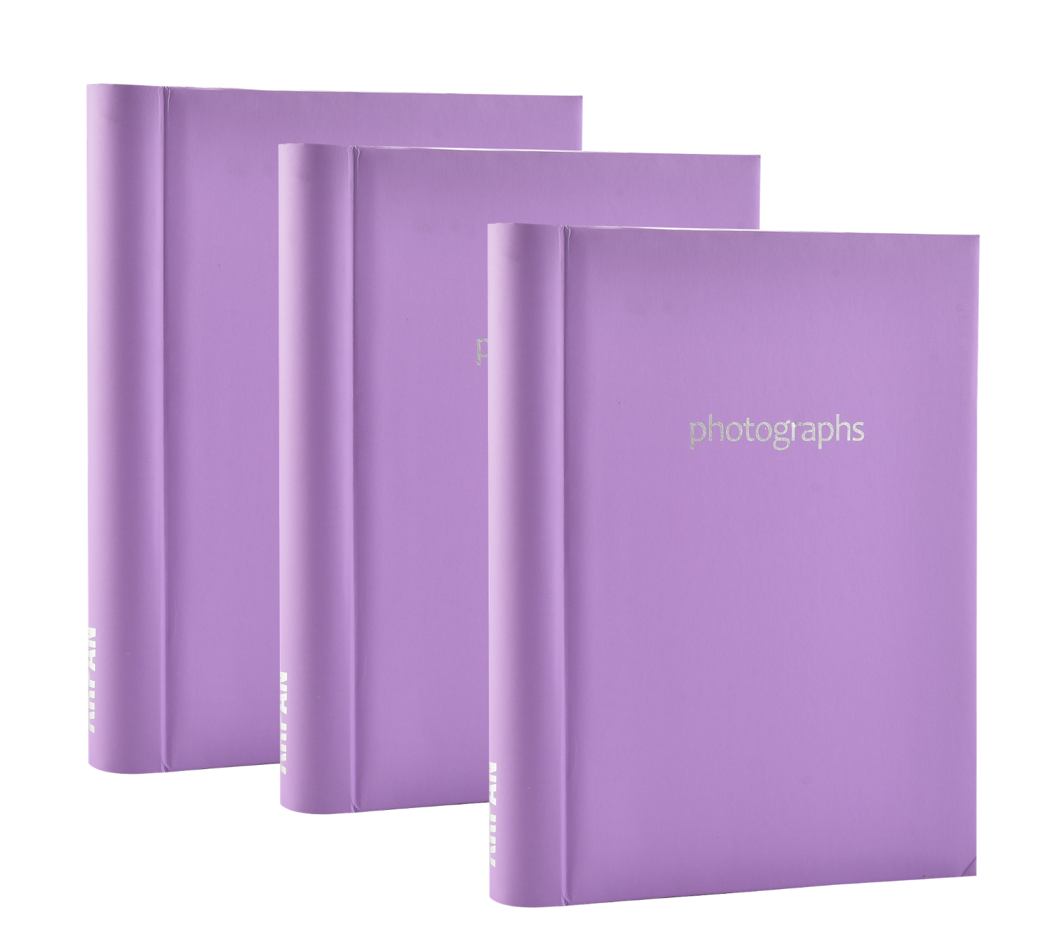 3 x Self Adhesive Large Photo Albums Totaling 60 Sheets 120 Sides Purple