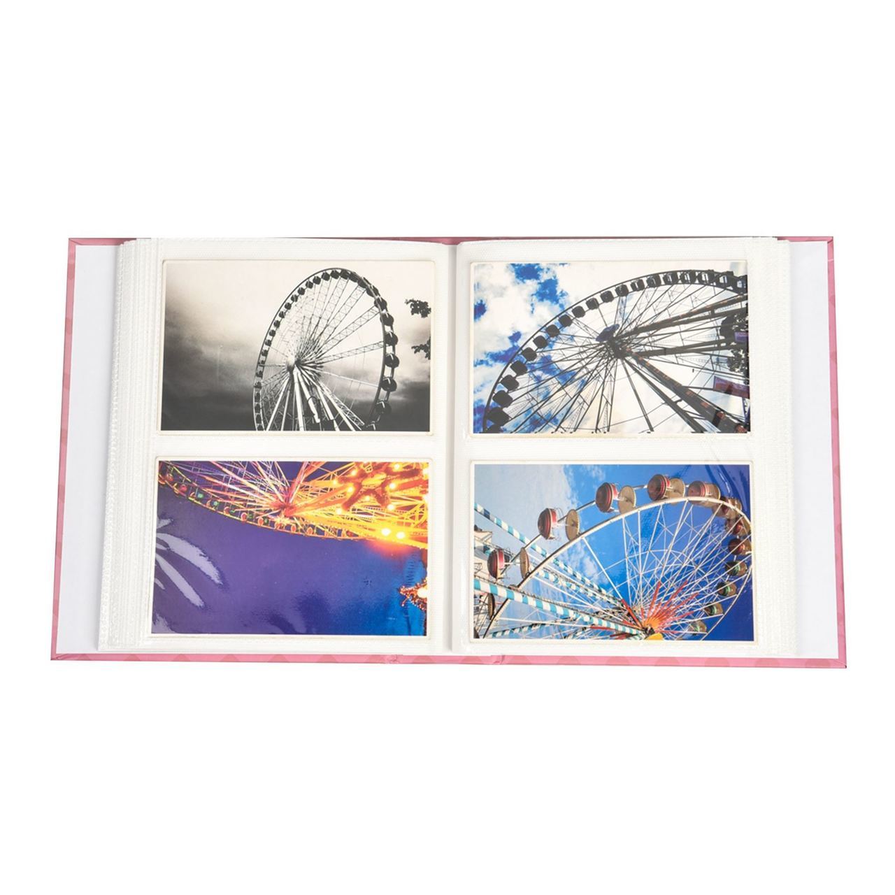 Pink Butterfly 200 Holds Photo album for 4"X6" Photo with Window