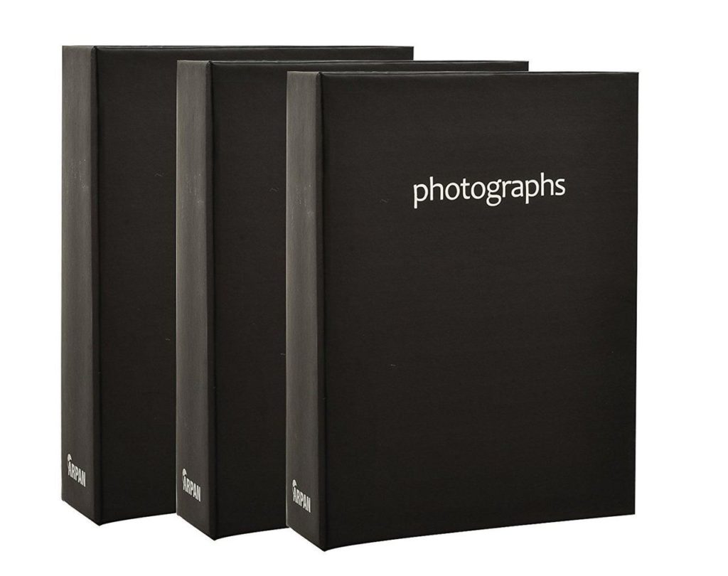 Slip In Photo Album 10 x 15 cm Holds 100 Photos Black(Pack Of 3)