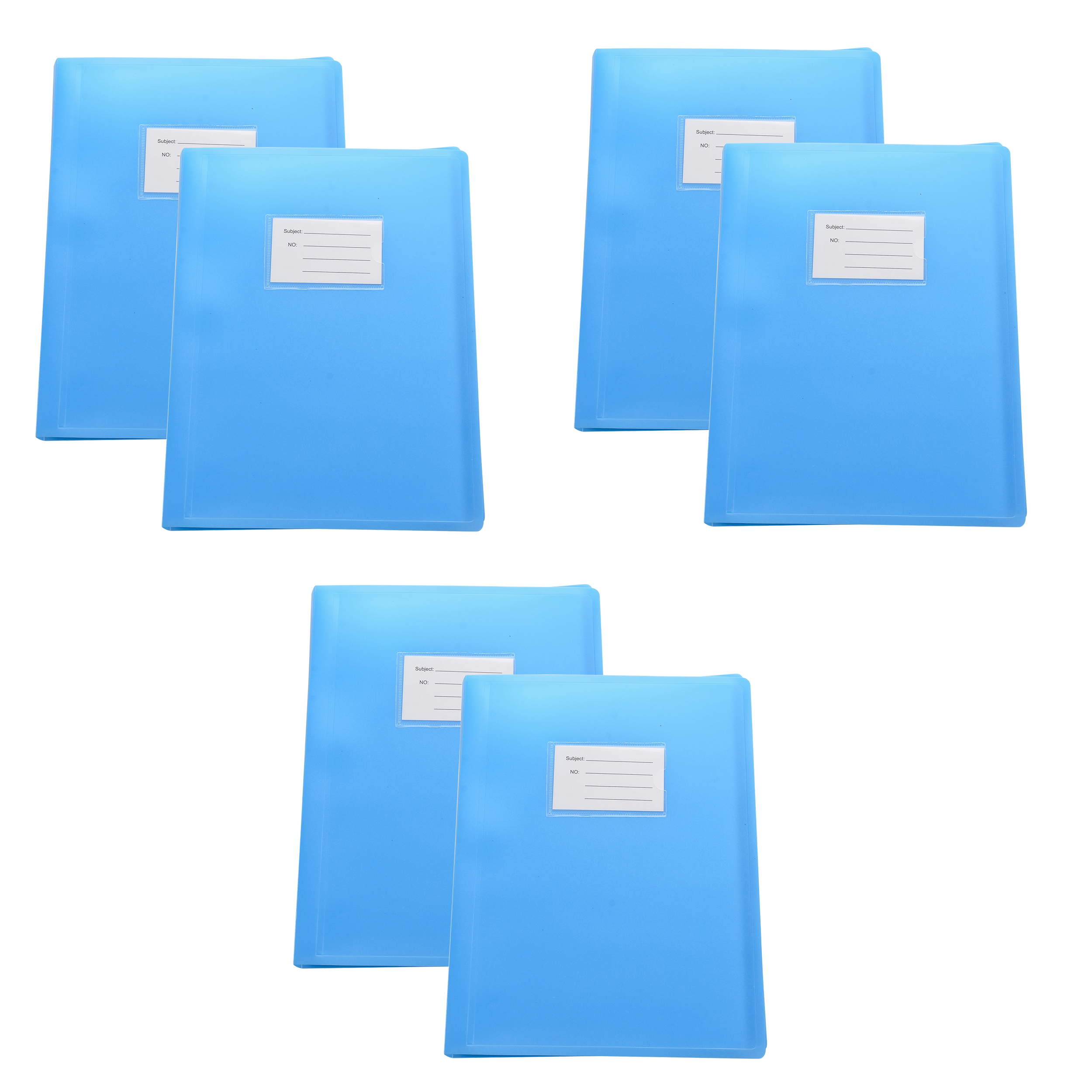 6 x Arpan A4 104 Pocket Presentation Display Book (208 View) Blue