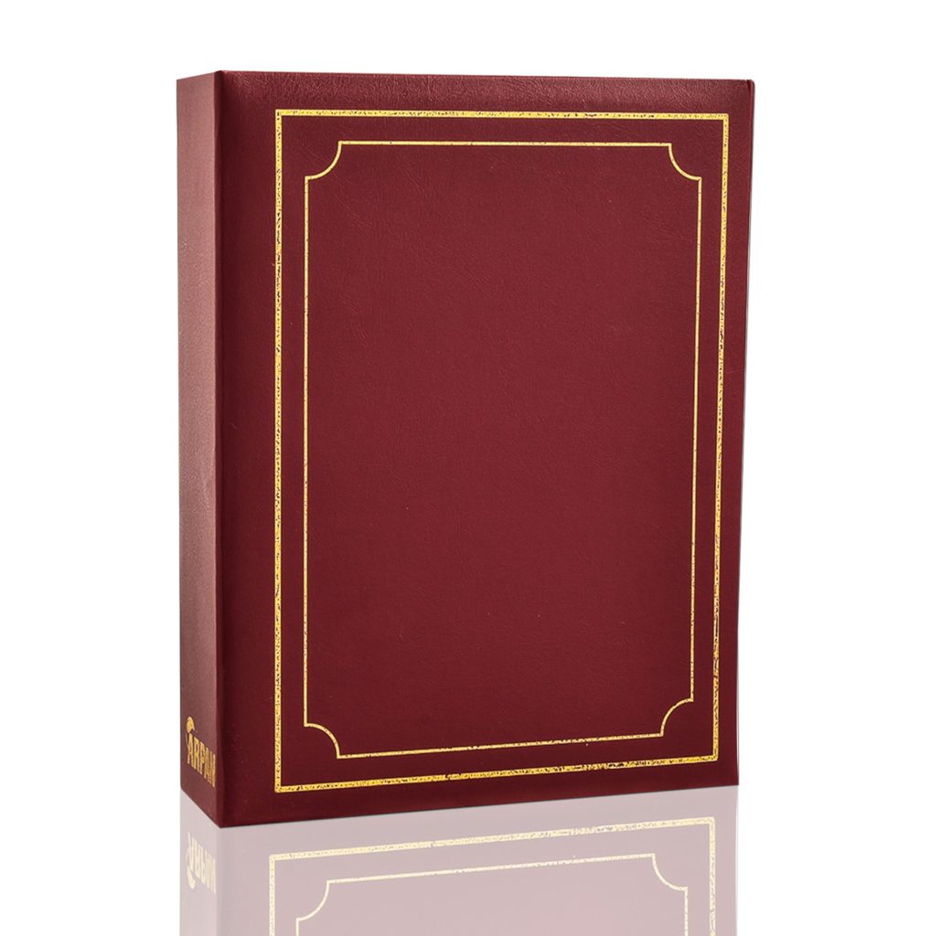 6x4 Plain Photo Album with 200 Pockets (BURGUNDY)