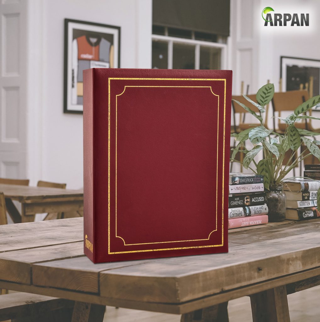 6x4 Plain Photo Album with 200 Pockets (BURGUNDY)