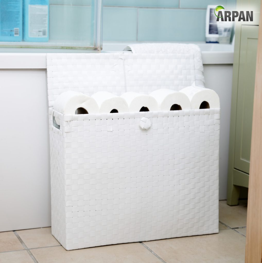 Toilet Roll Storage Unit Polypropylene White clarisworld.co.uk