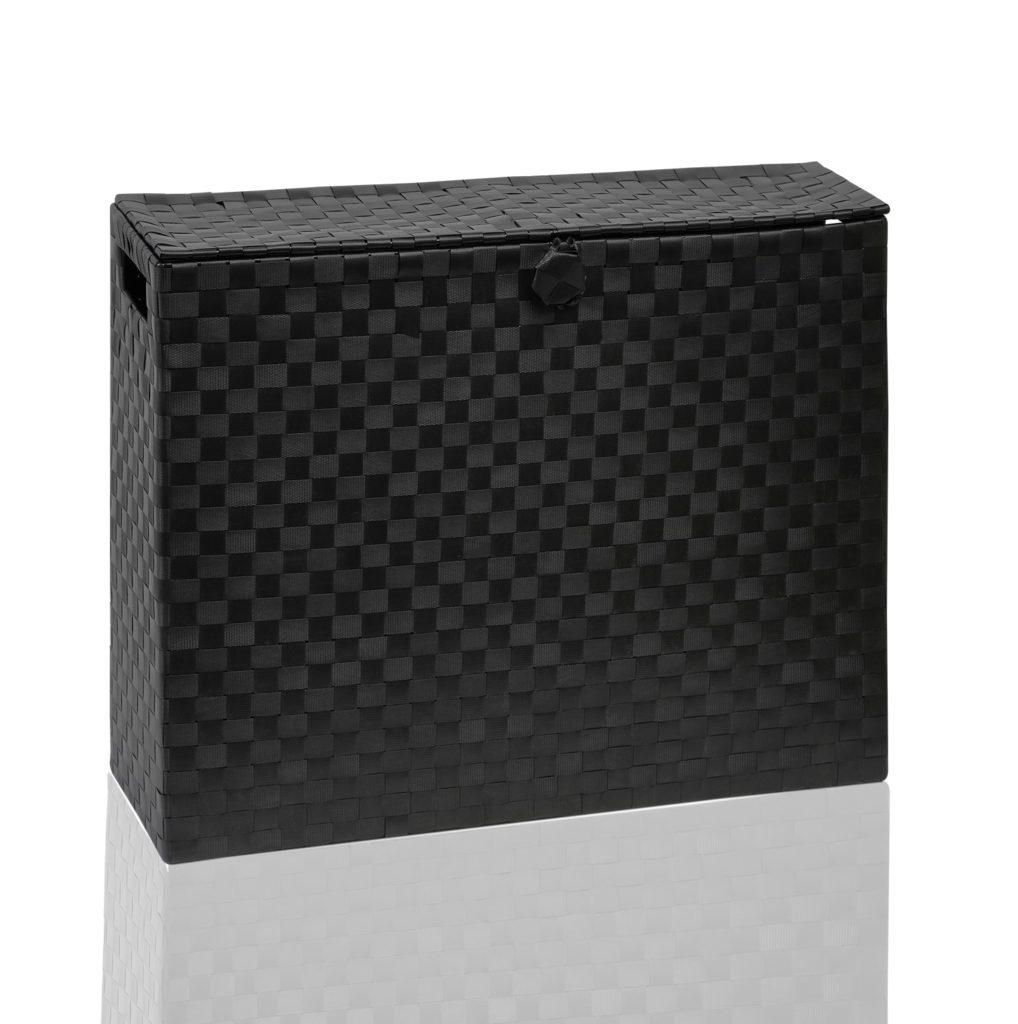 Toilet Roll Storage Unit Box Polypropylene Black clarisworld.co.uk