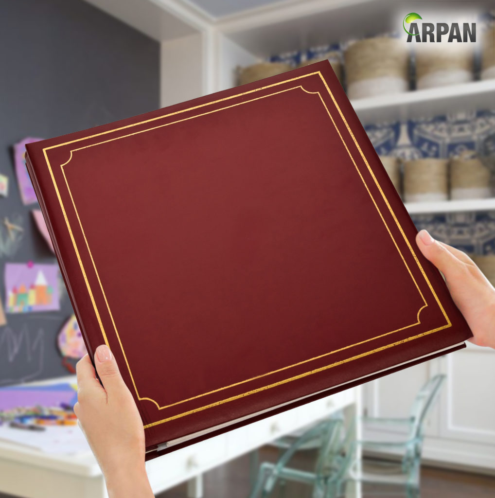 Self Adhesive Photo Album 32x26cm For Totaling 72 Sheets Pack Of 3 Burgundy