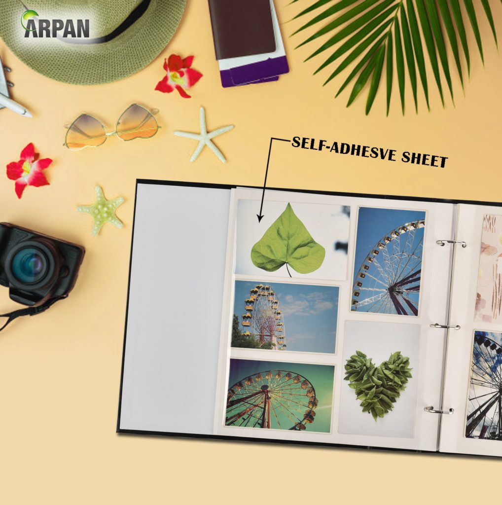 Self Adhesive Photo Album Ring Binder 20 Sheets Black - Clarisworld