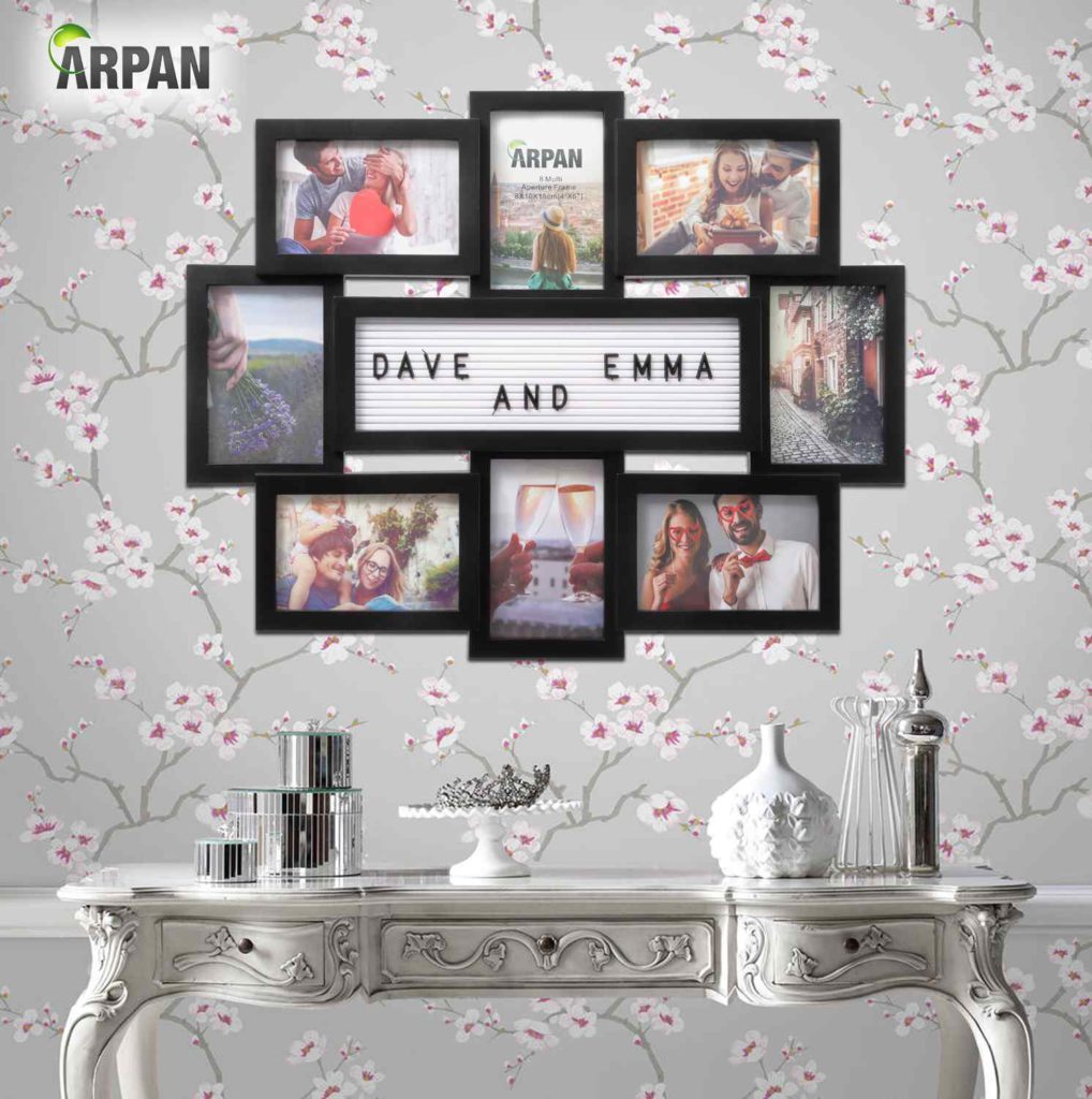 Multi Aperture Personalised Photo Picture Frame Holds 8 Photos 4x6