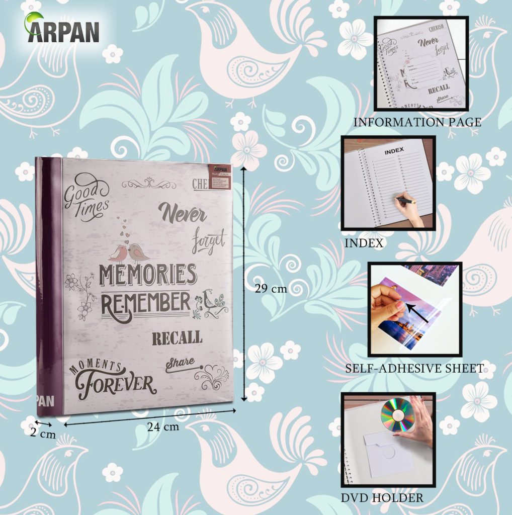 A4 Self Adhesive Photo Album 20 Sheets Memories Clarisworld