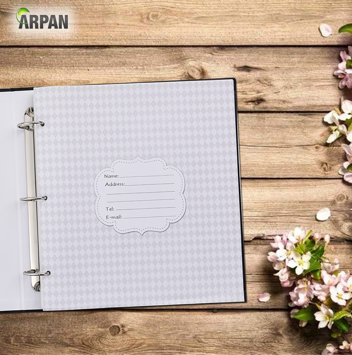 Slip in Photo Album Ring Binder 4x6" Holds 600 Photos Black Clarisworld