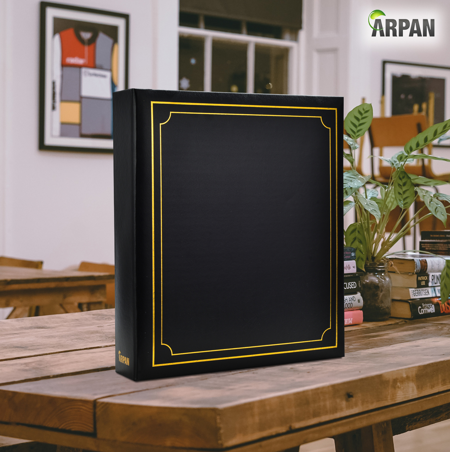 A4 Ring Binder Slip In 100 Pockets Photo Album Black Clarisworld