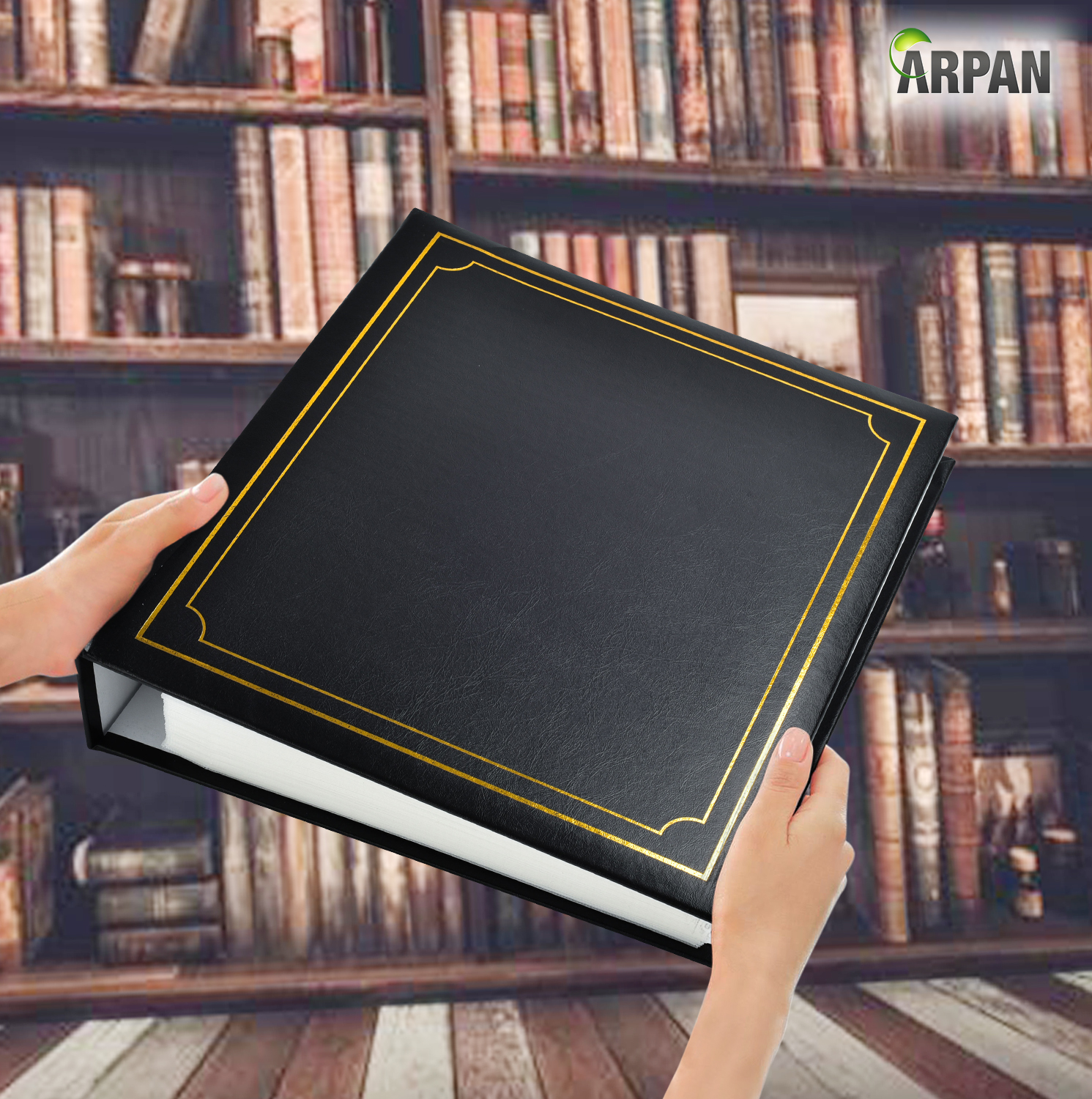 A4 Ring Binder Slip In 100 Pockets Photo Album Black Clarisworld