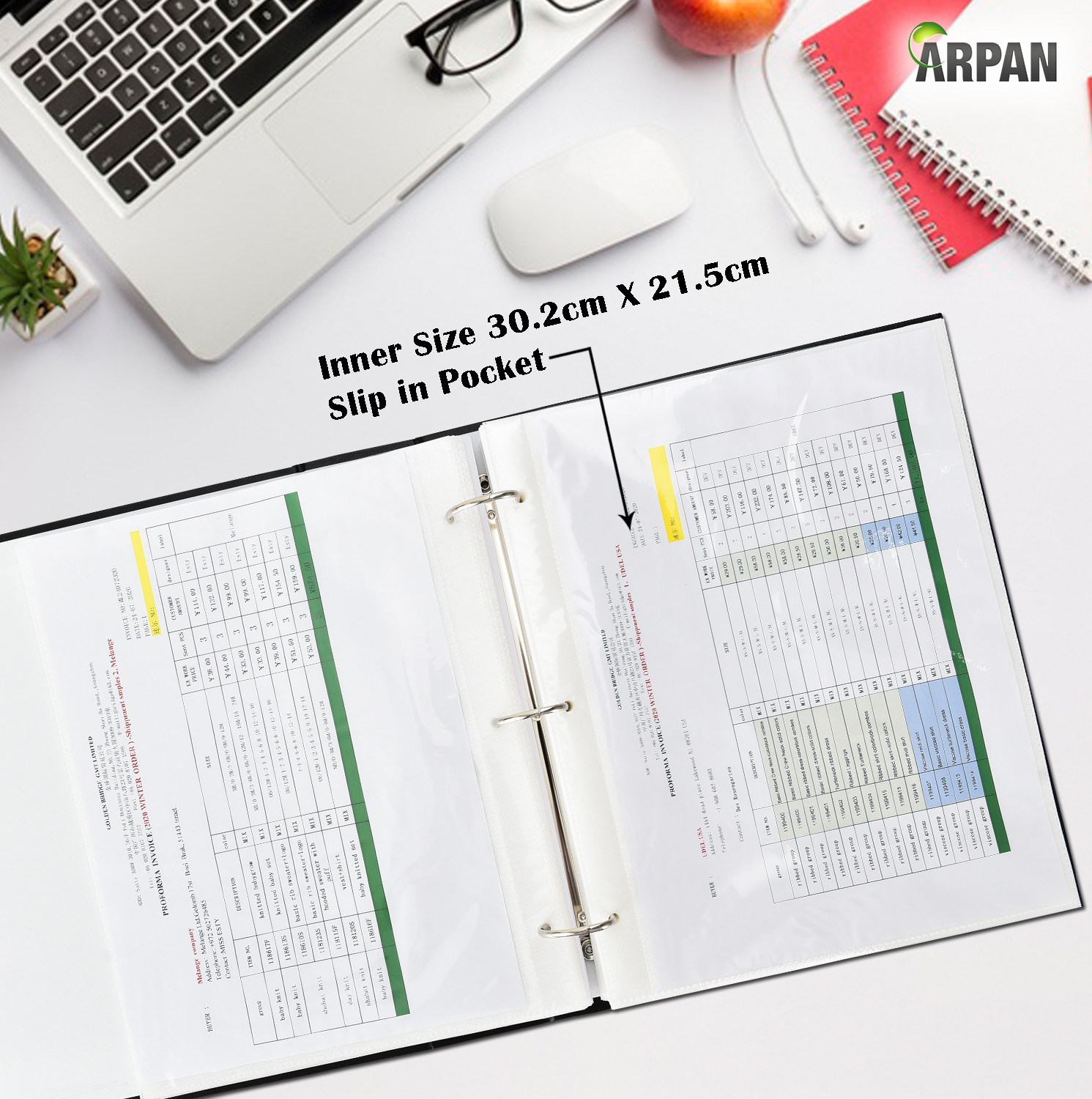 A4 Ring Binder Slip In 100 Pockets Photo Album Black Clarisworld