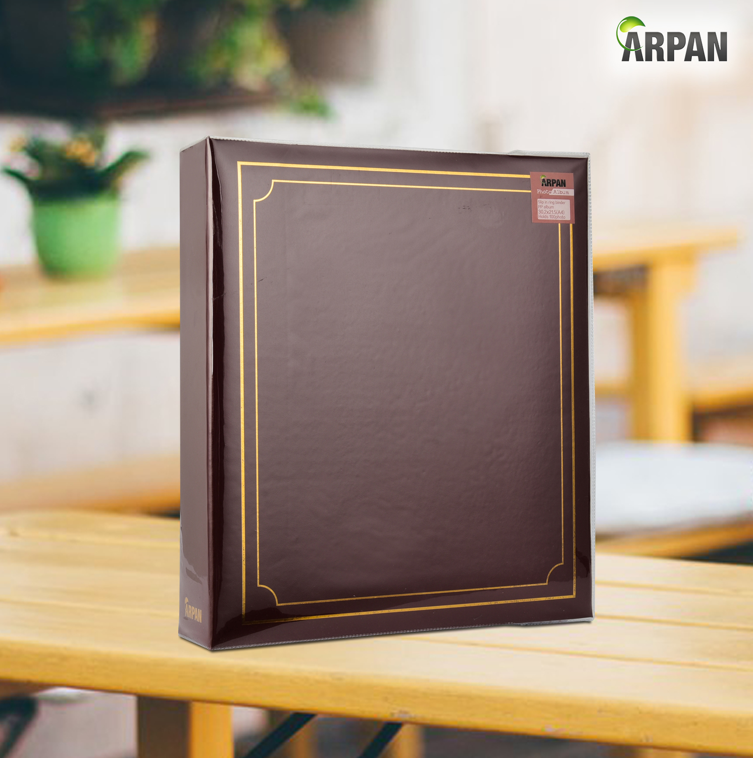 A4 Ring Binder Slip In 100 Pockets Photo Album Burgundy Clarisworld